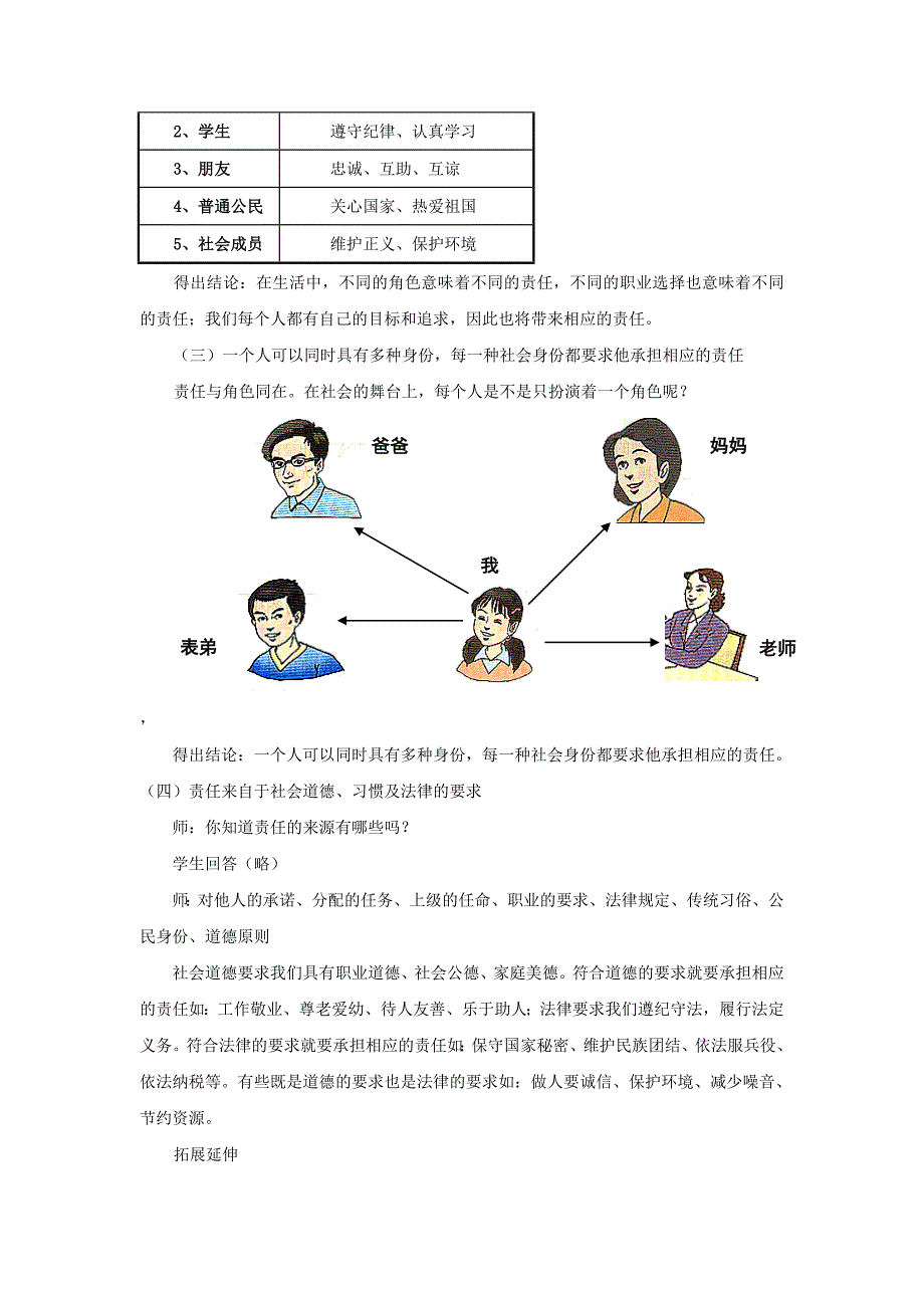 思想品德：第八课《有肩就得挑担子》教学设计（苏教版八年级上）_第3页