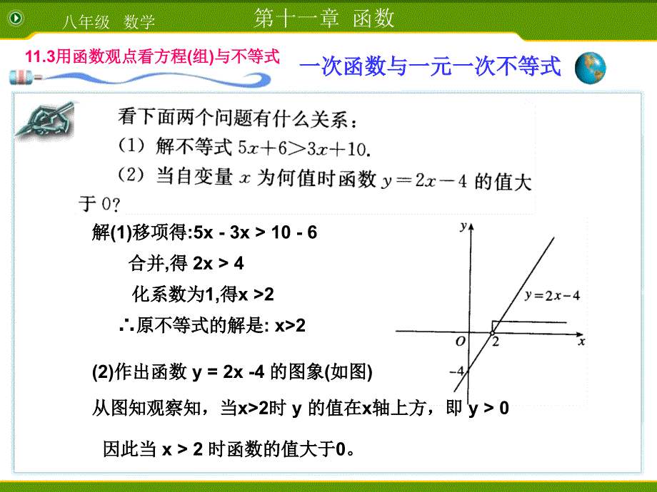 八年级上册《 一次函数与一元一次不等式》ppt课件_第3页