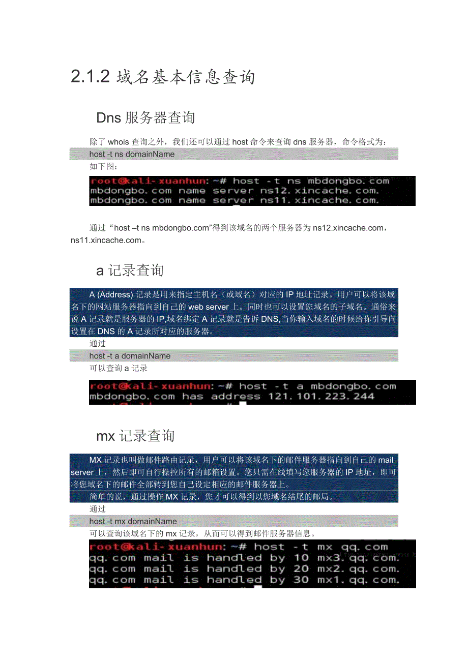 KaliLinux渗透测试实战2.1DNS信息收集_第4页