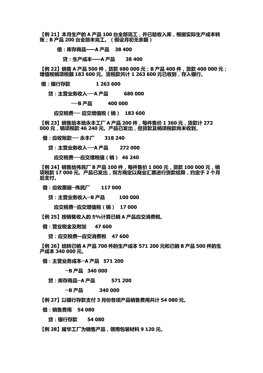 编制会计分录例题大全_第4页