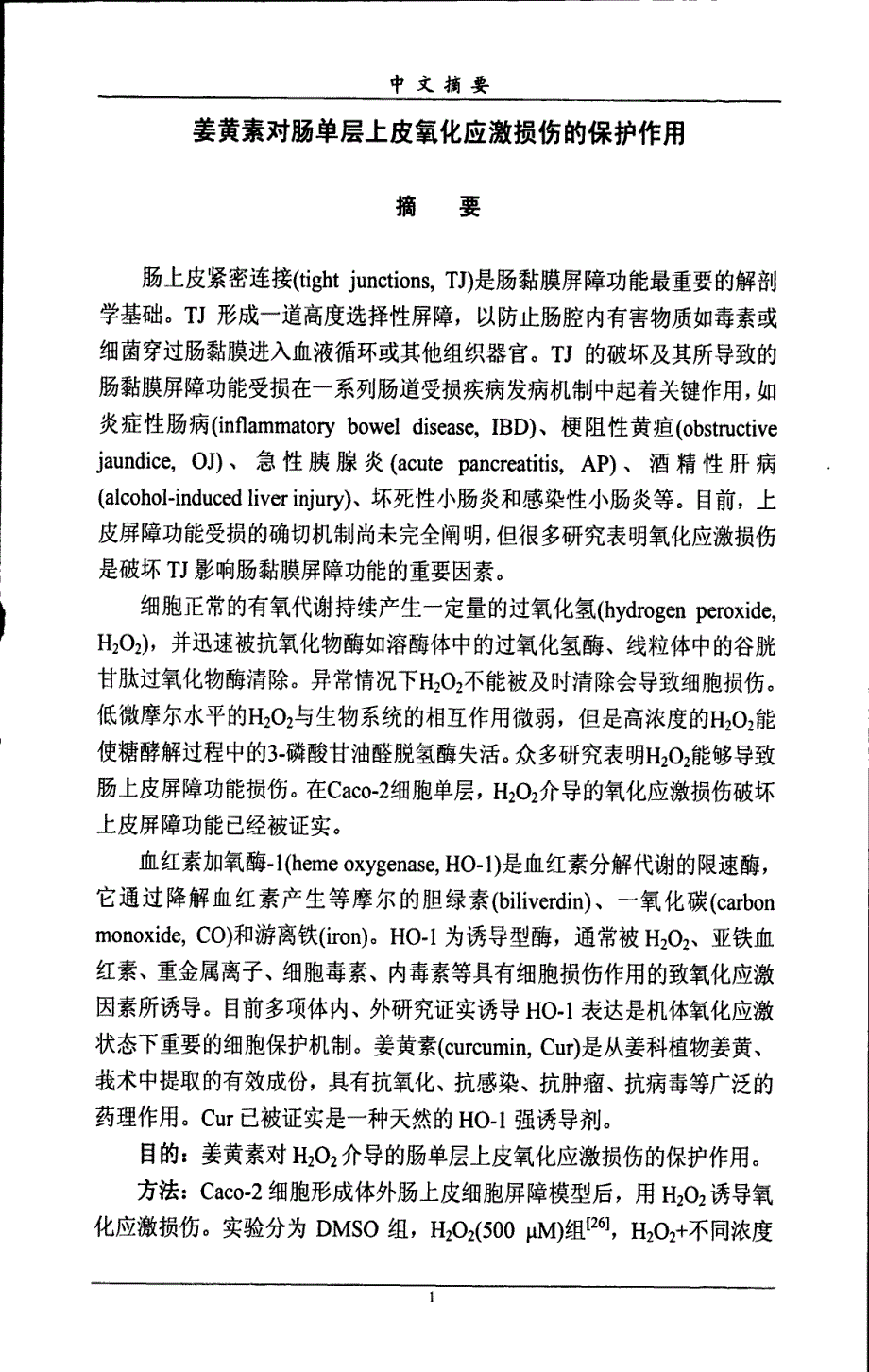 姜黄素对肠单层上皮氧化应激损伤的保护作用_第4页