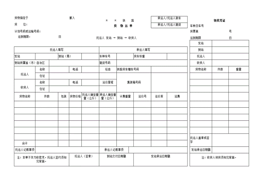 公路运单和铁路运单教案（打印给学生）_第3页