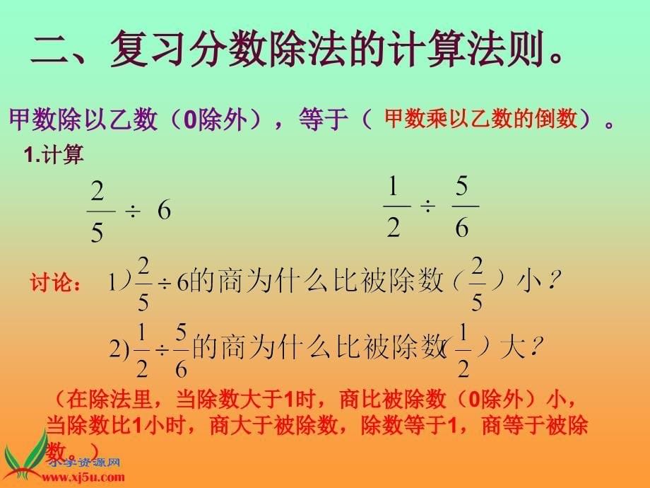 [数学课件]六年级上册《分数除法整理与复习》课件-苏教版_第5页