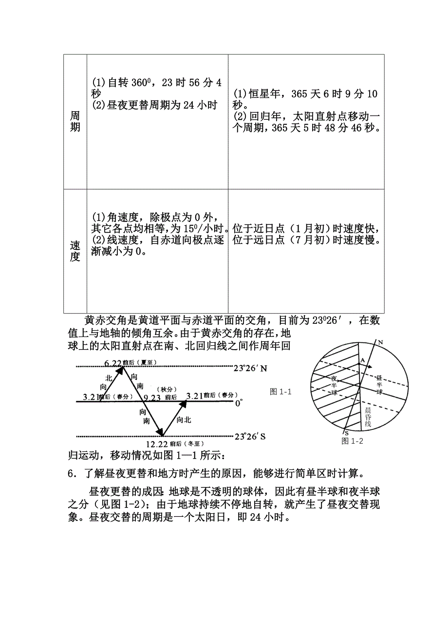 高中地理（必修1）学业水平测试内容解读_第3页