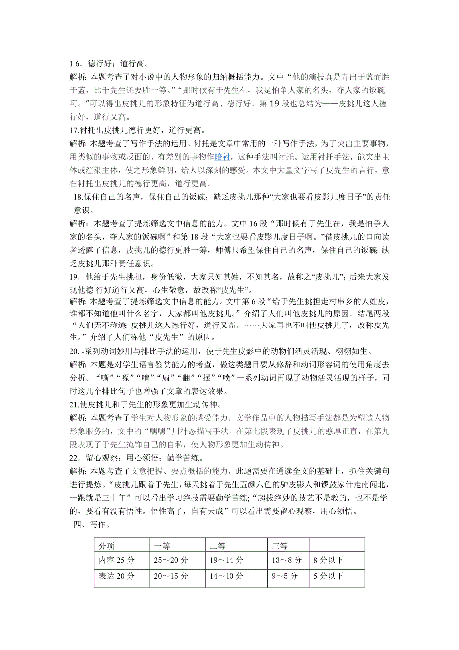 2014年聊城学业语文试题解析_第3页