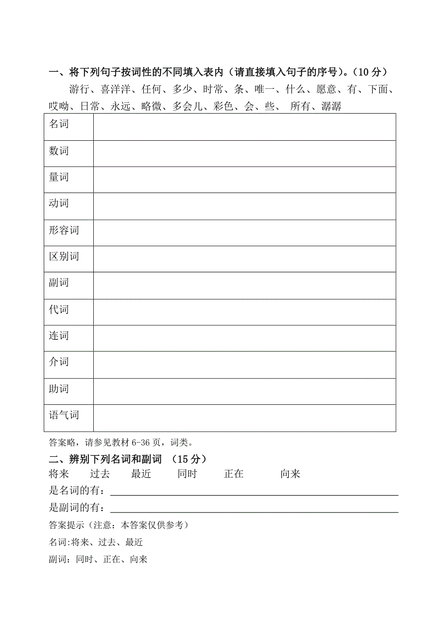 福师1103考试批次《现代汉语（二）》复习题_第4页