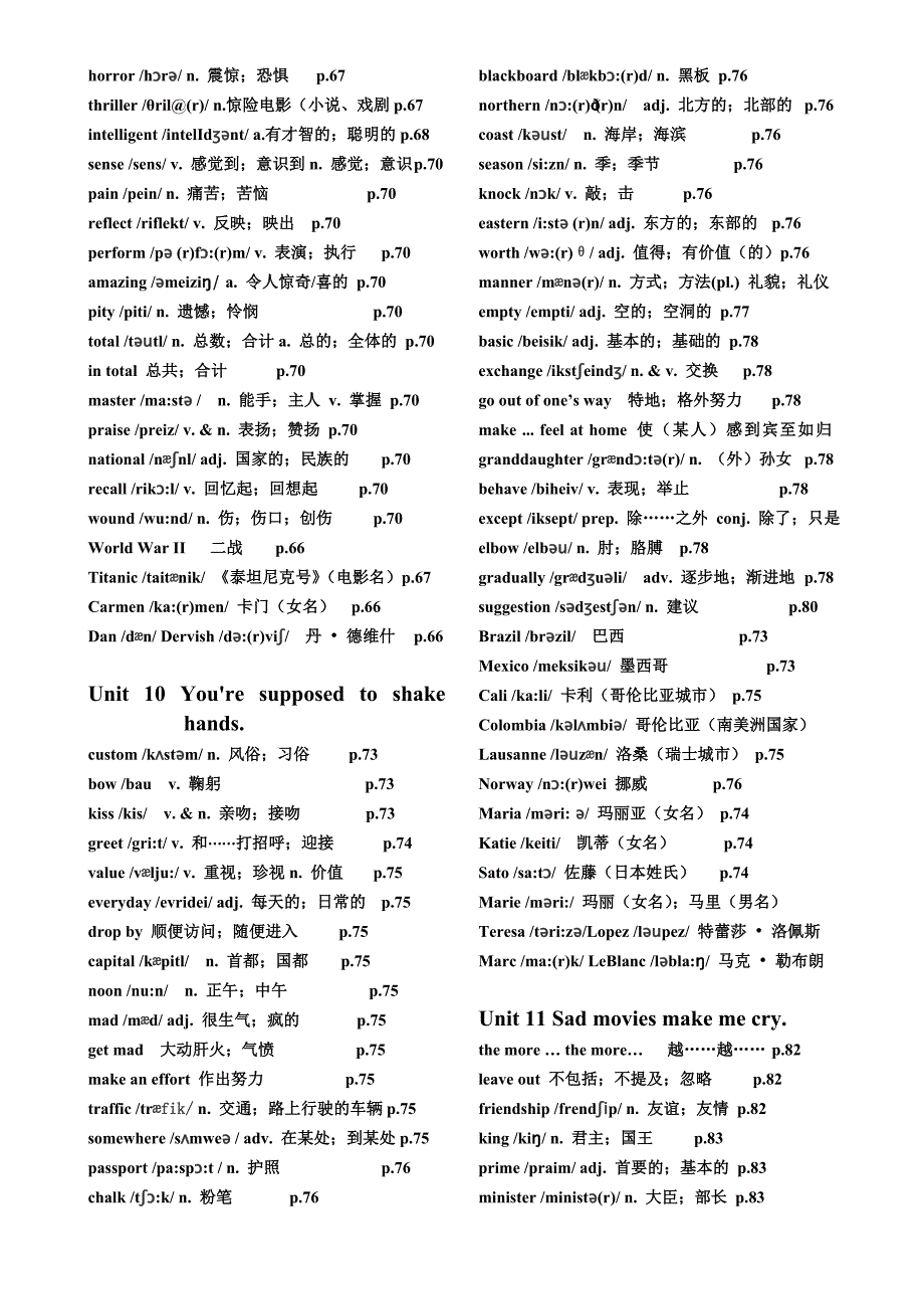 2014新版初三英语6-14单元单词_第3页