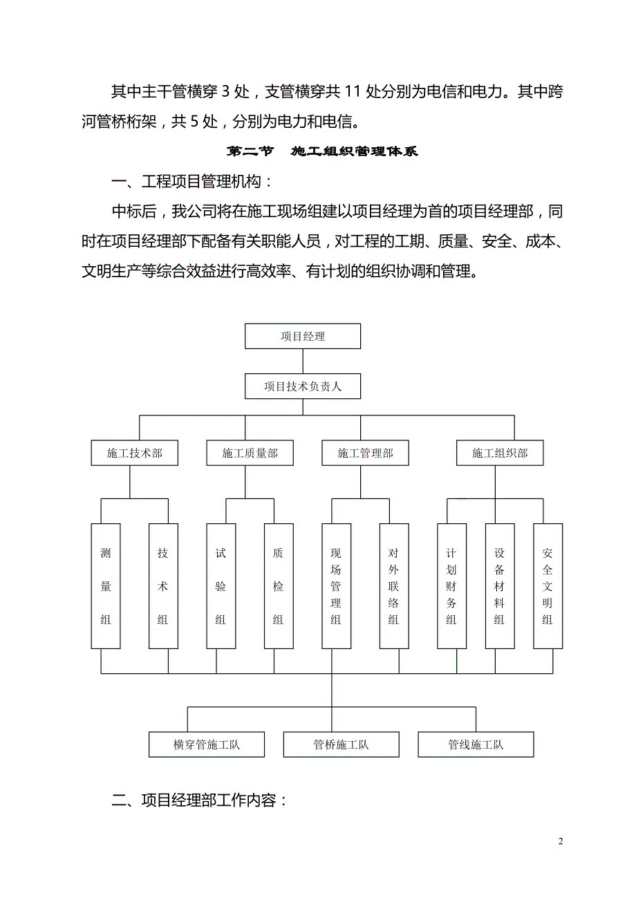 东流路、春波路电力电缆沟施工组织设计_第2页