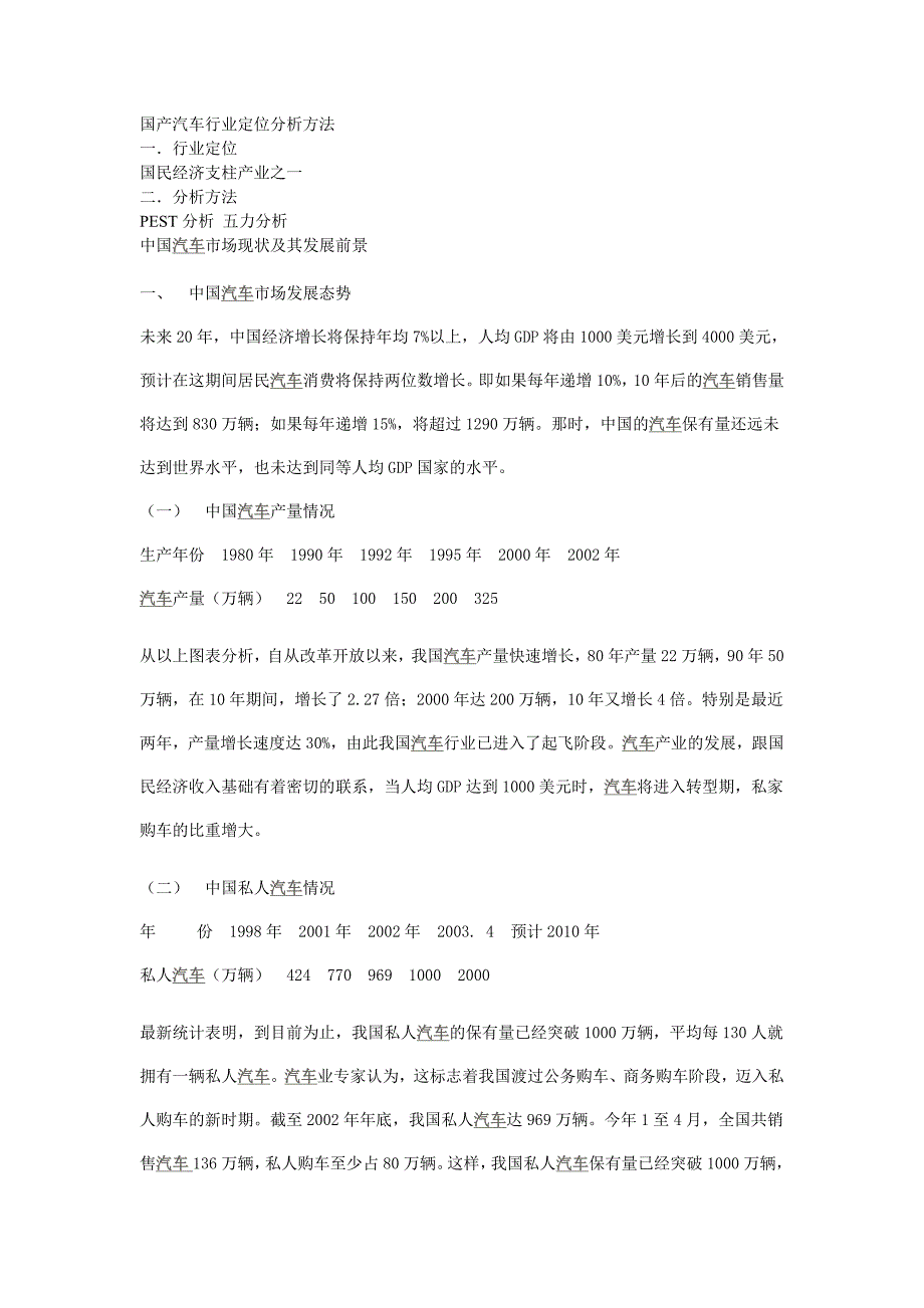 国产汽车行业定位分析方法_第1页