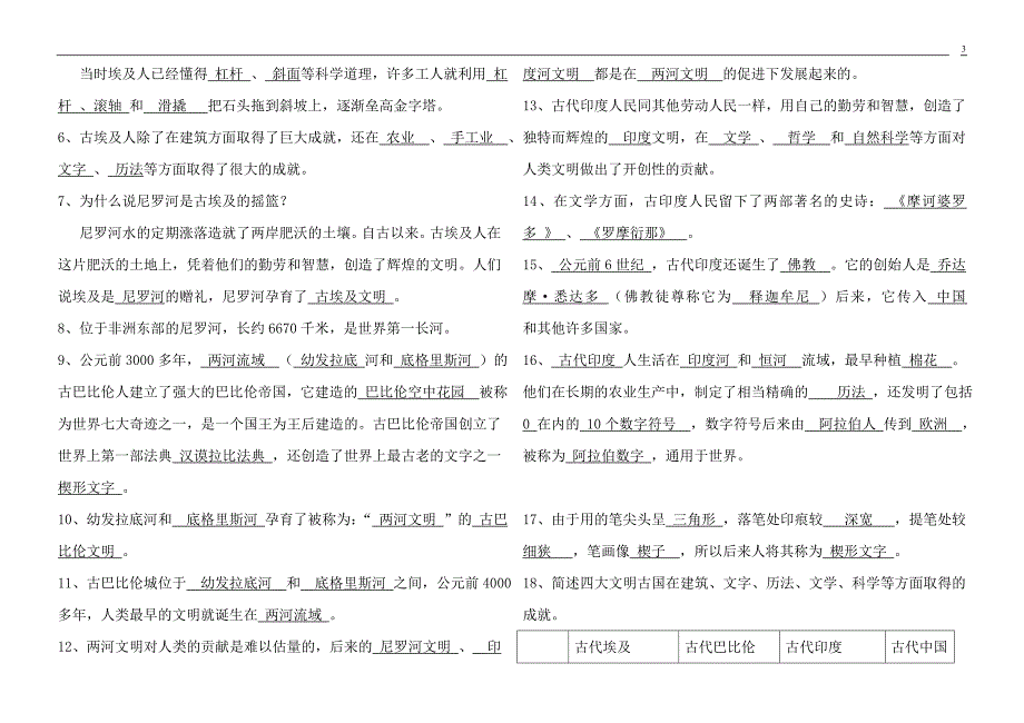 六年级品德与社会下册单元复习资料精编_第3页