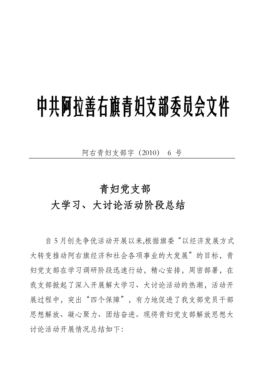 (6)大学习大讨论活动阶段总结_第1页