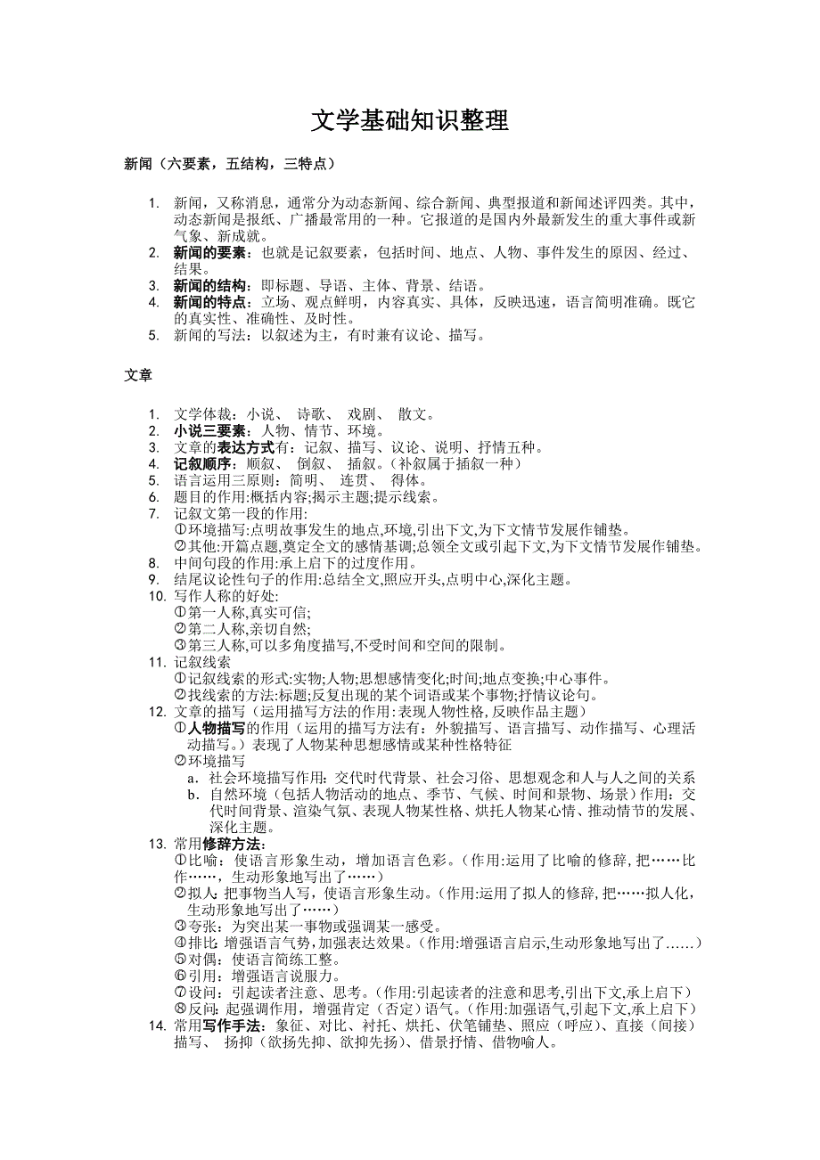 文学基础知识整理_第1页
