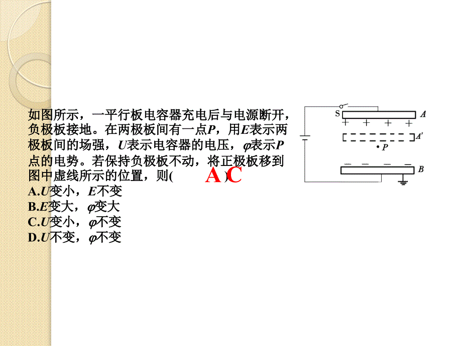 高中物理基础复习课件：6.3电容器-带电粒子在电场中的运动_第4页