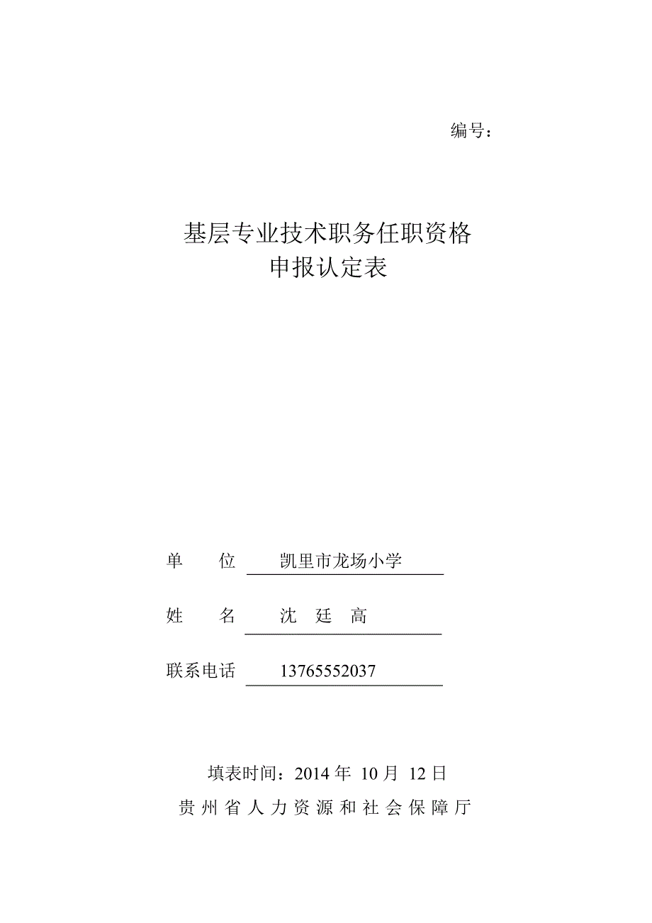 副高级评审表1本_第1页