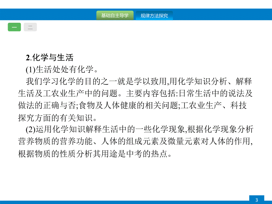 2018届中考化学（人教版）总复习课件：专题四　化学与社会发展 （共16张PPT）_第3页