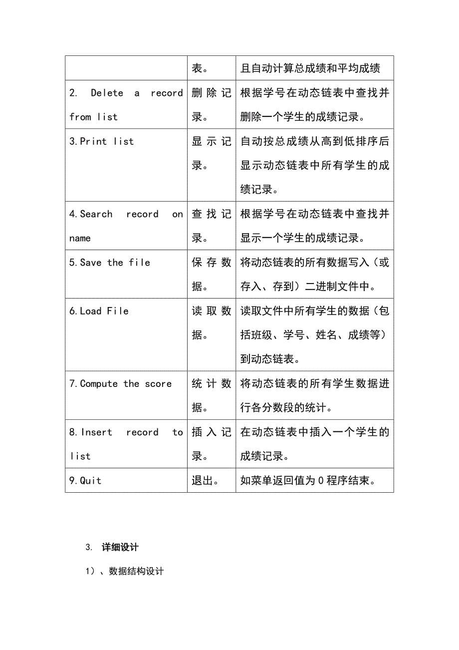 [高等教育]c语言学生管理系统实验设计报告_第5页