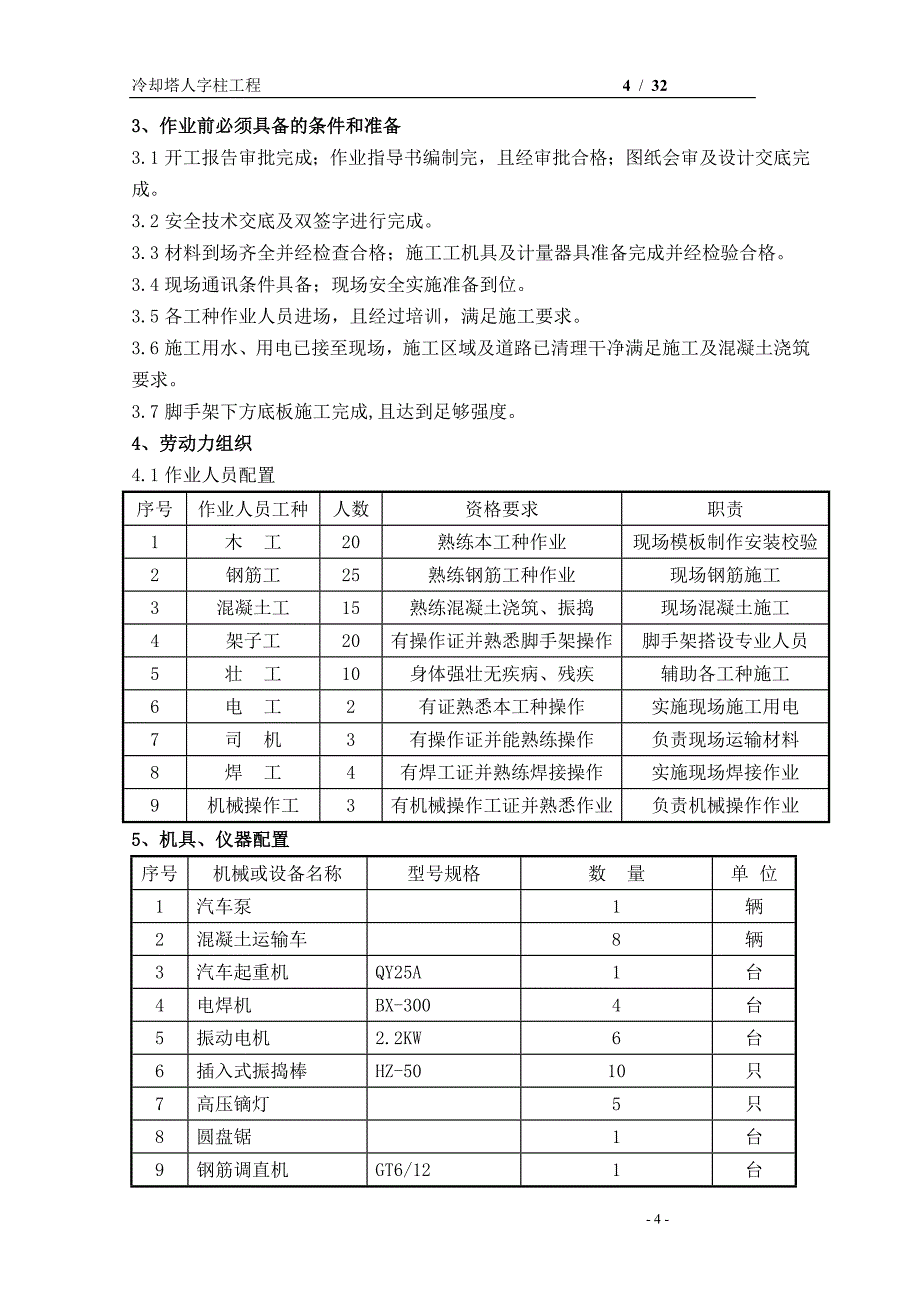 冷却塔人字柱工程作业指导书_第4页