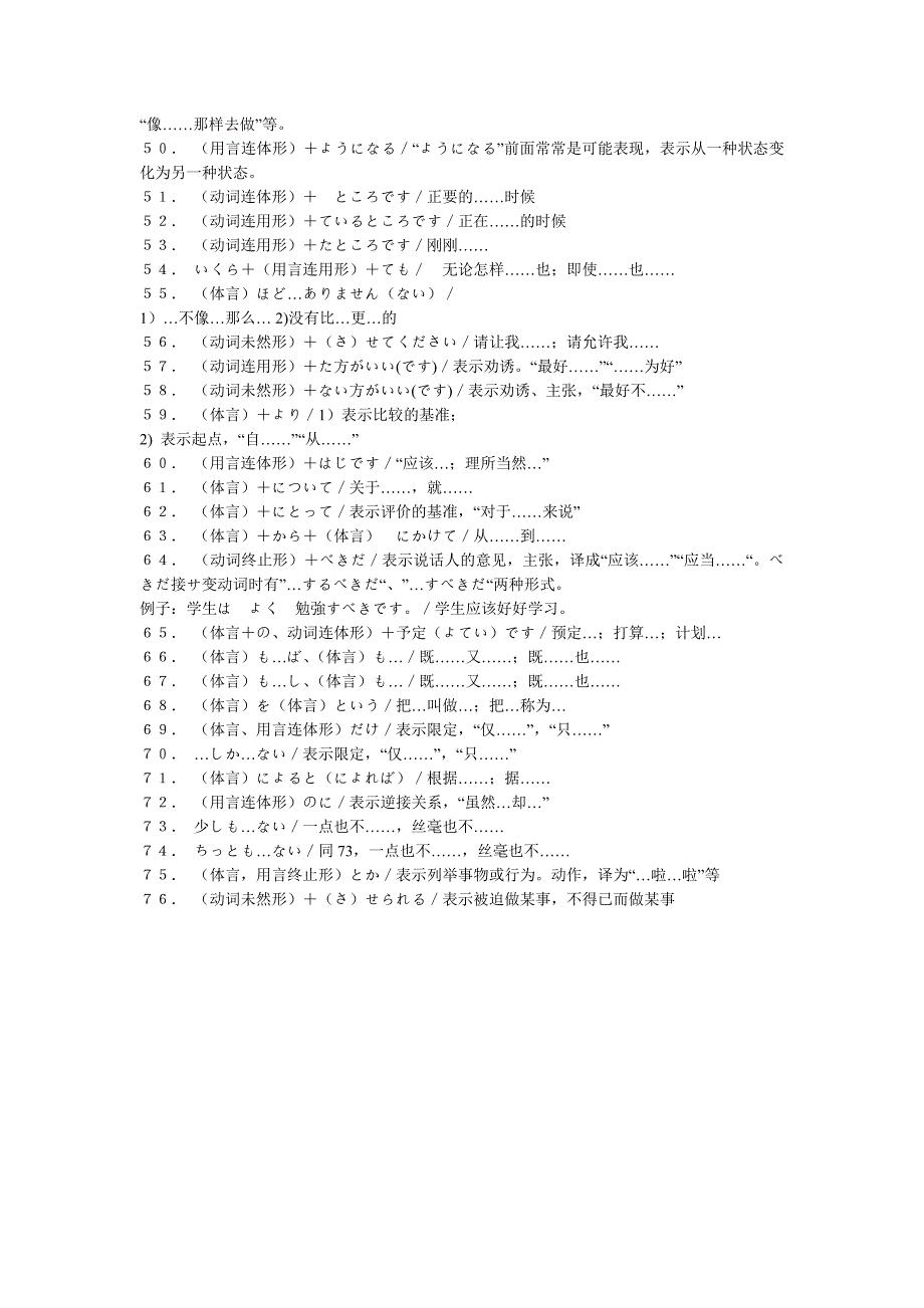 日语三级文法语法句型总结_第3页