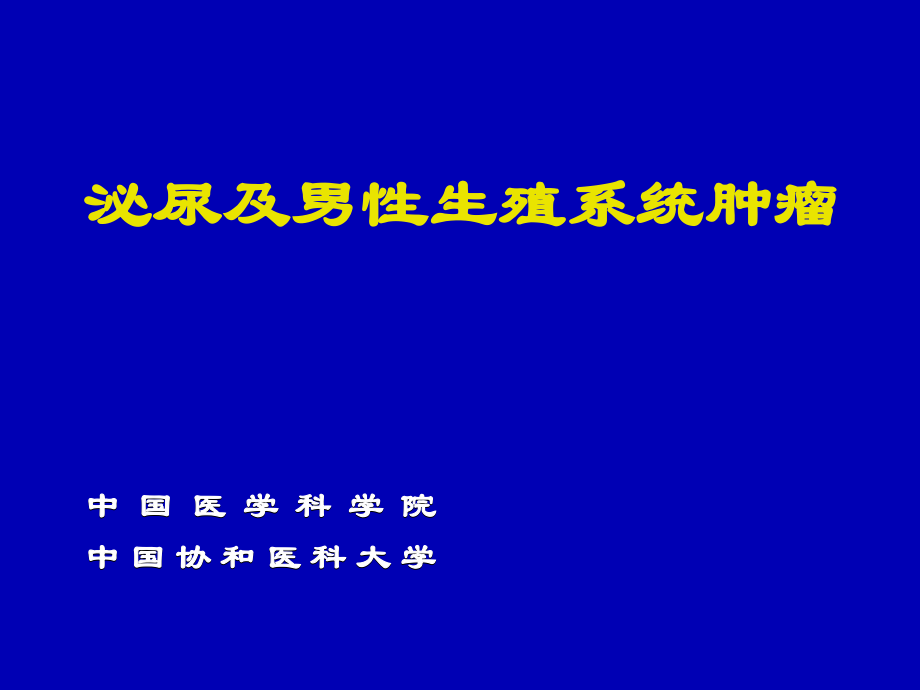 泌尿及男性生殖系统肿瘤_第1页