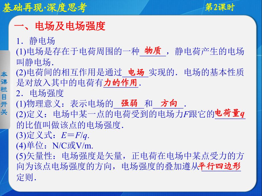 高中物理课件  电场的力的性质_第2页