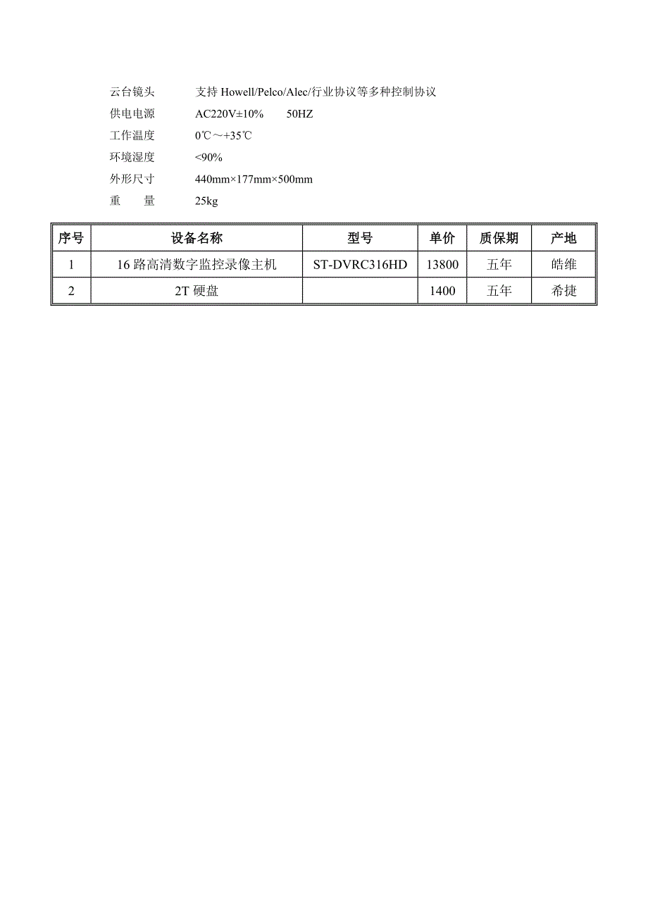 皓维硬盘录像机技术参数_第3页