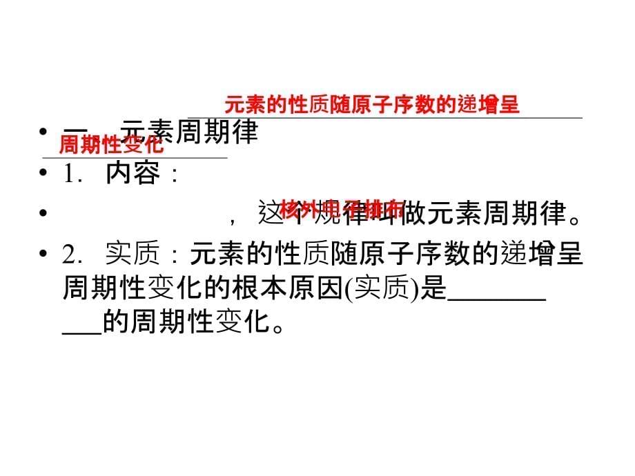 2011《金版新学案》高三一轮复习化学（新课标福建专版）：元素周期律和元素周期表（课件）_第5页