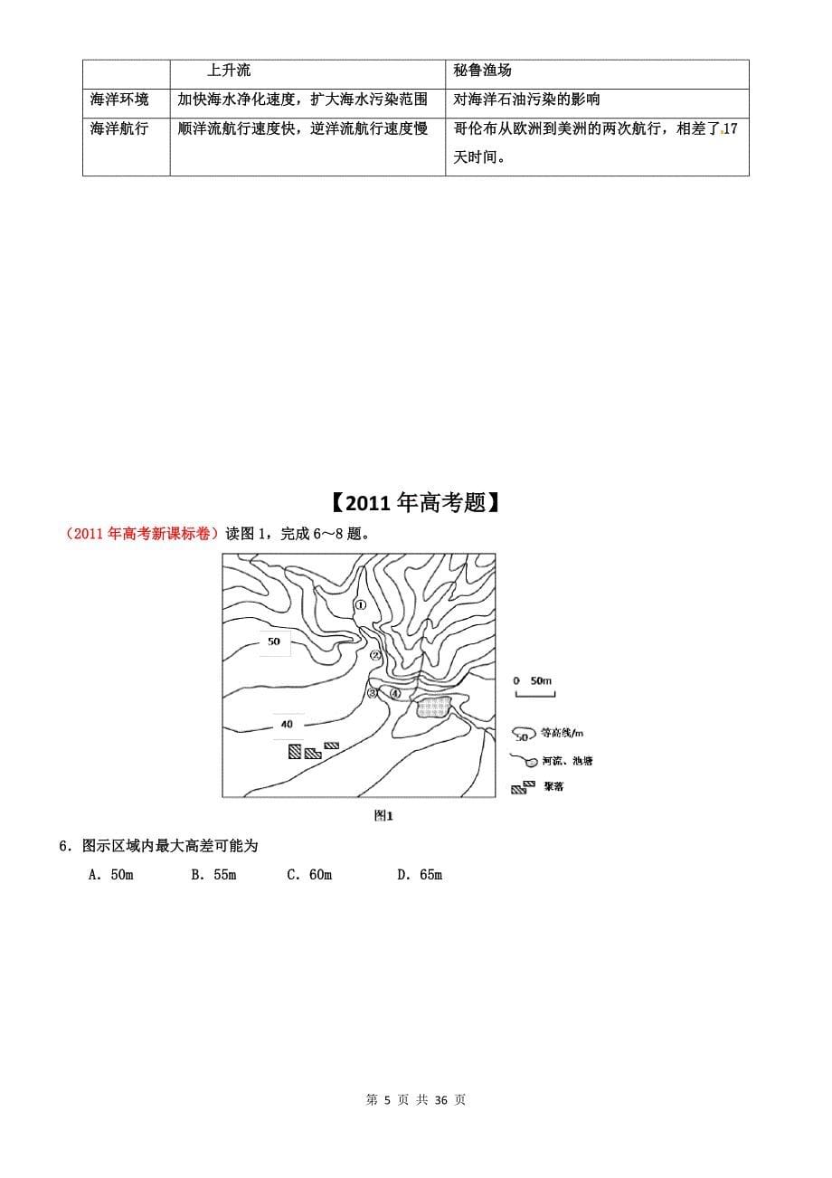 《2012高三地理复习（真题+模拟+原创）专题3 地球上的水 教师版》_第5页