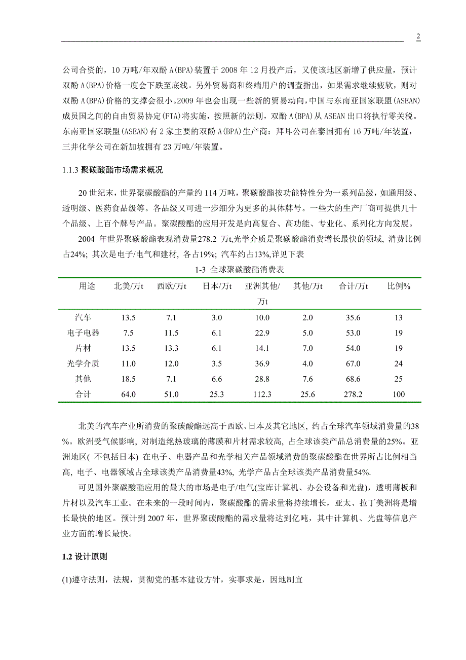 年产10万吨聚碳酸酯化工厂初步设计毕业论文_第4页