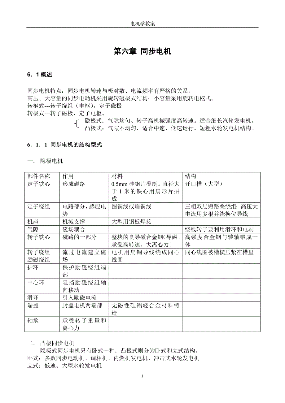 第六章 同步电机 教案_第1页