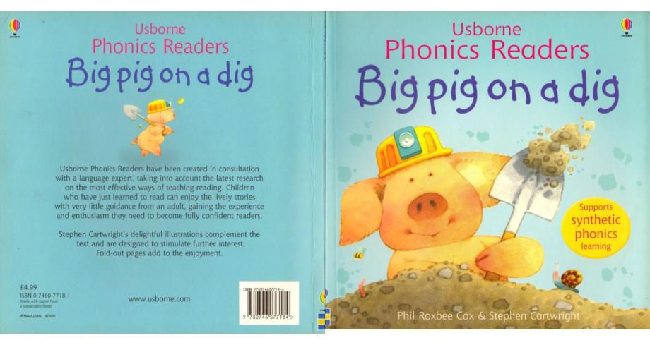 斯伯恩自然拼音usborne phonics readers全套12本--11 big pig on a dig_第1页