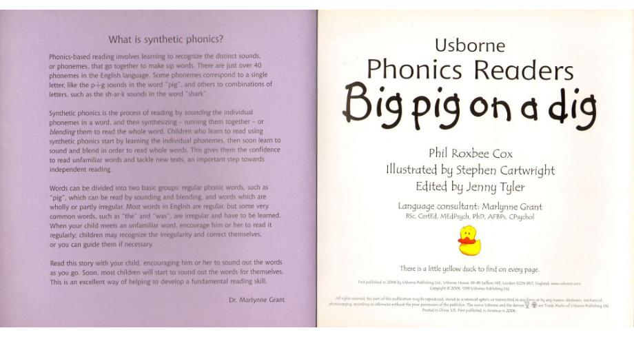 斯伯恩自然拼音usborne phonics readers全套12本--11 big pig on a dig_第2页