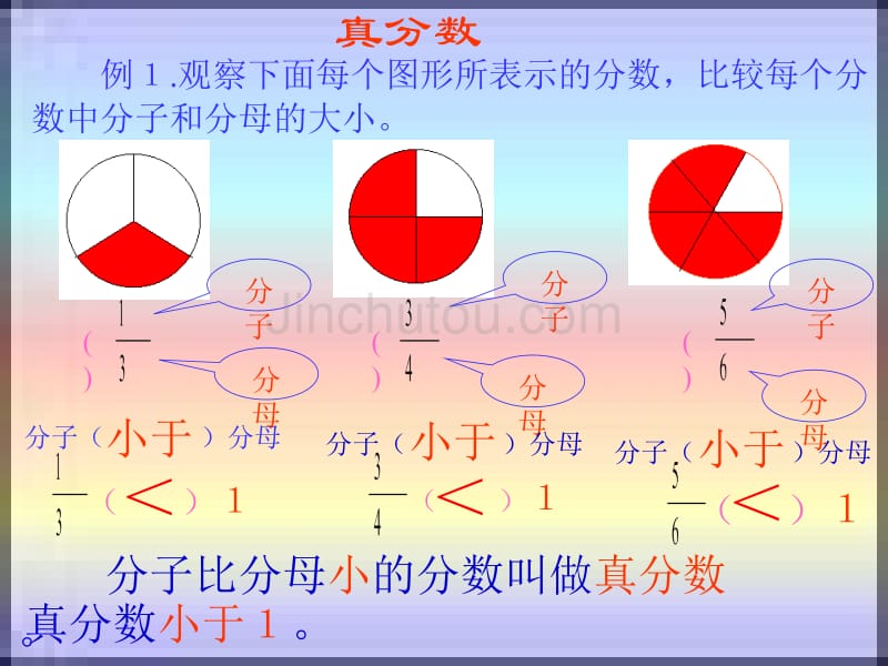 西师大版数学五年级下册《真分数和假分数》_第4页