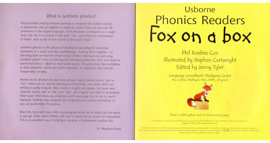 斯伯恩自然拼音usborne phonics readers全套12本--05 fox on a box_第2页