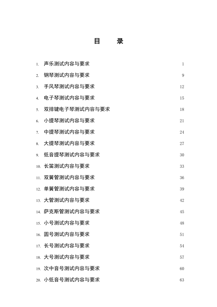 2007浙江省学生艺术特长水平测试标准_第3页
