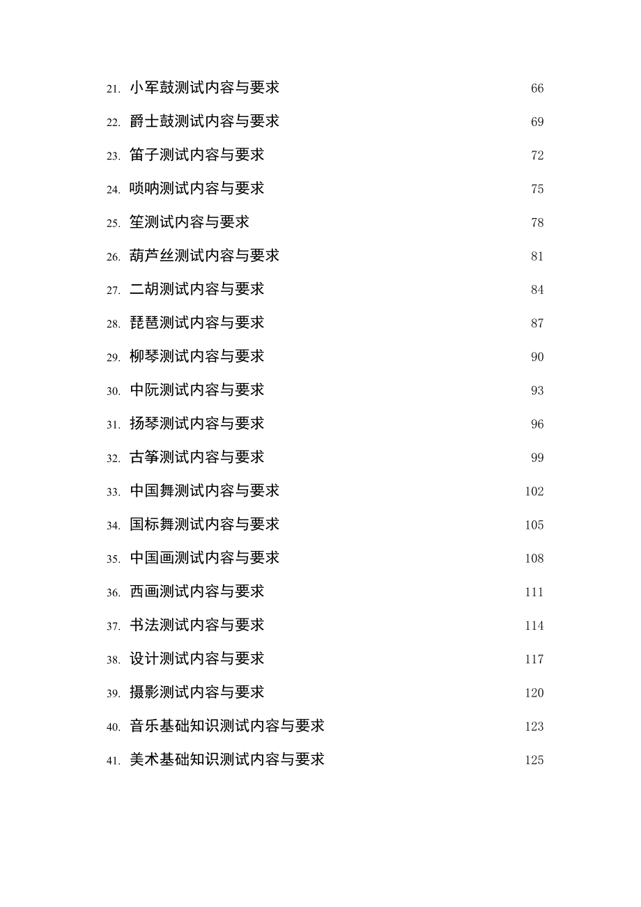 2007浙江省学生艺术特长水平测试标准_第4页