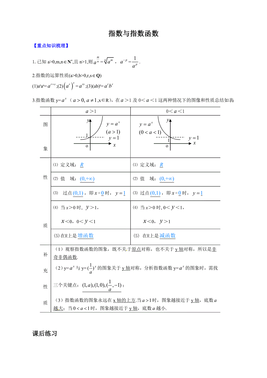 指数与对数函数检测_第1页