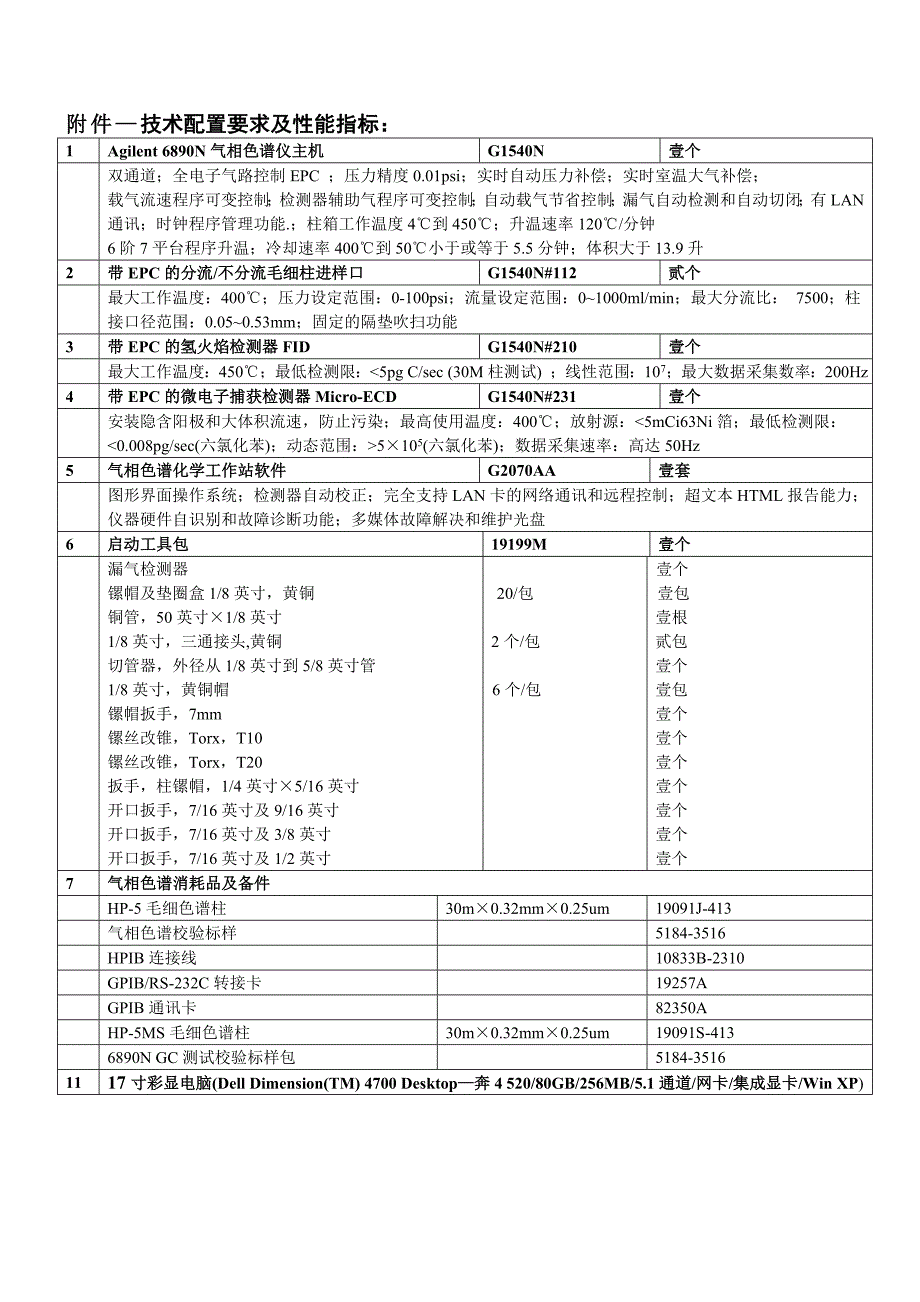 Agilent 6890N气相色谱仪技术和售后服务要求3_第2页