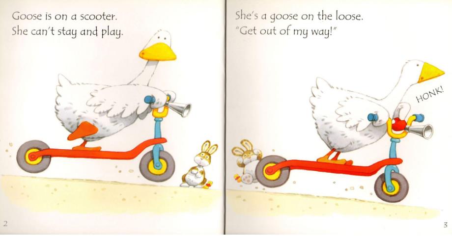 斯伯恩自然拼音usborne phonics readers全套12本--goose on the loose_第3页