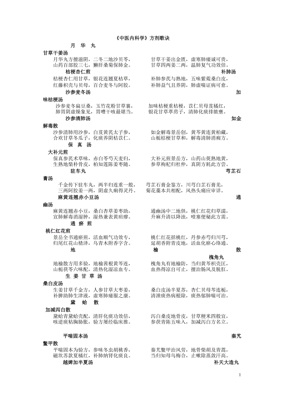 (新)中医内科学方歌诀_第1页