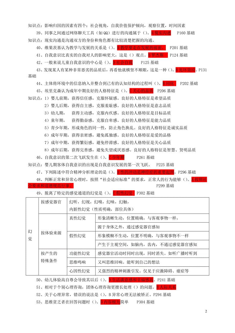 2012年5月二级心理咨询师理论部分试题答案_第2页