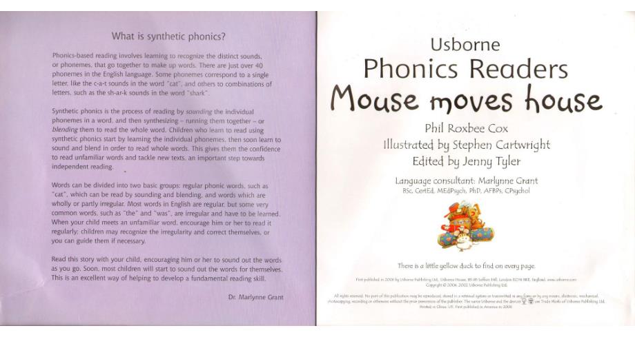 斯伯恩自然拼音usborne phonics readers全套12本--12 mouse moves house_第2页