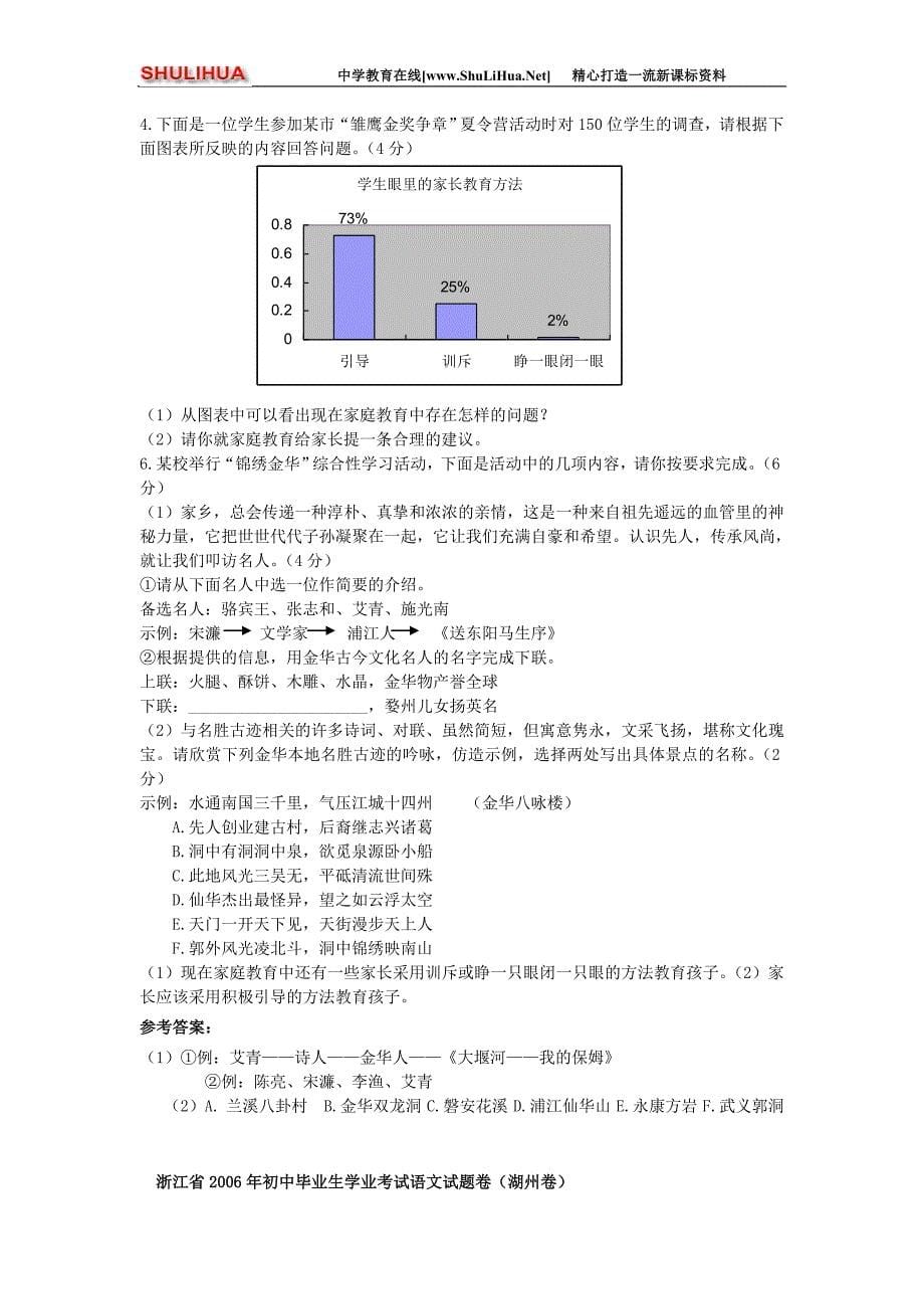 2006年中考语言运用试题集粹_第5页