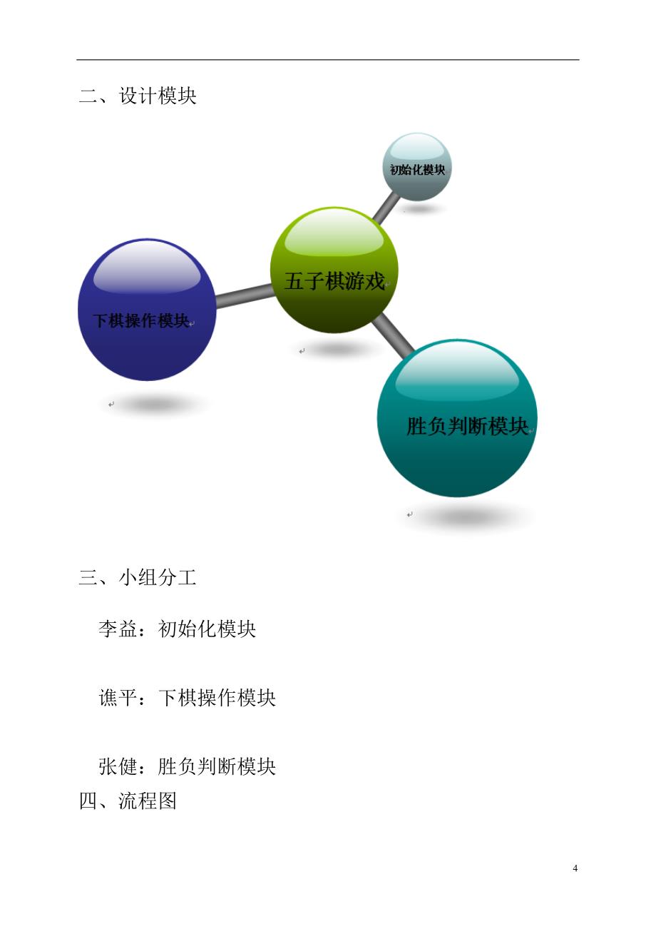 2012年C语言五子棋课程设计报告_第4页