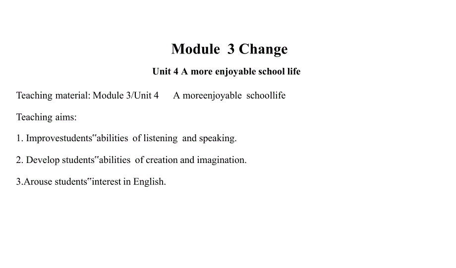 英语：module 3《change》unit 4教案(2)(牛津上海版七年级下)_第1页