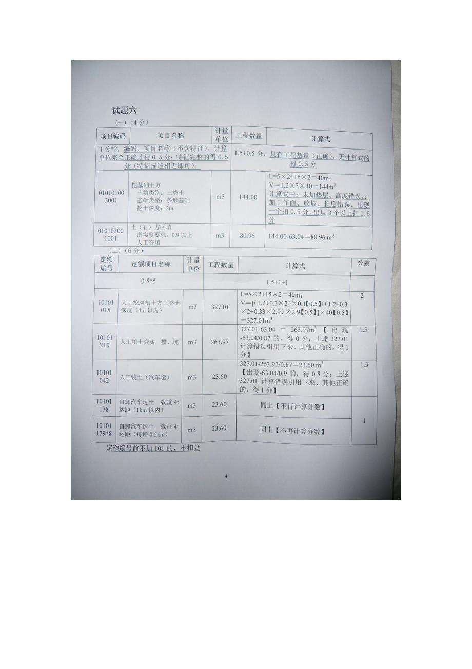 2008年全国（福建）建设工程造价员资格考试《建筑工程造价实务》试卷答案_第4页