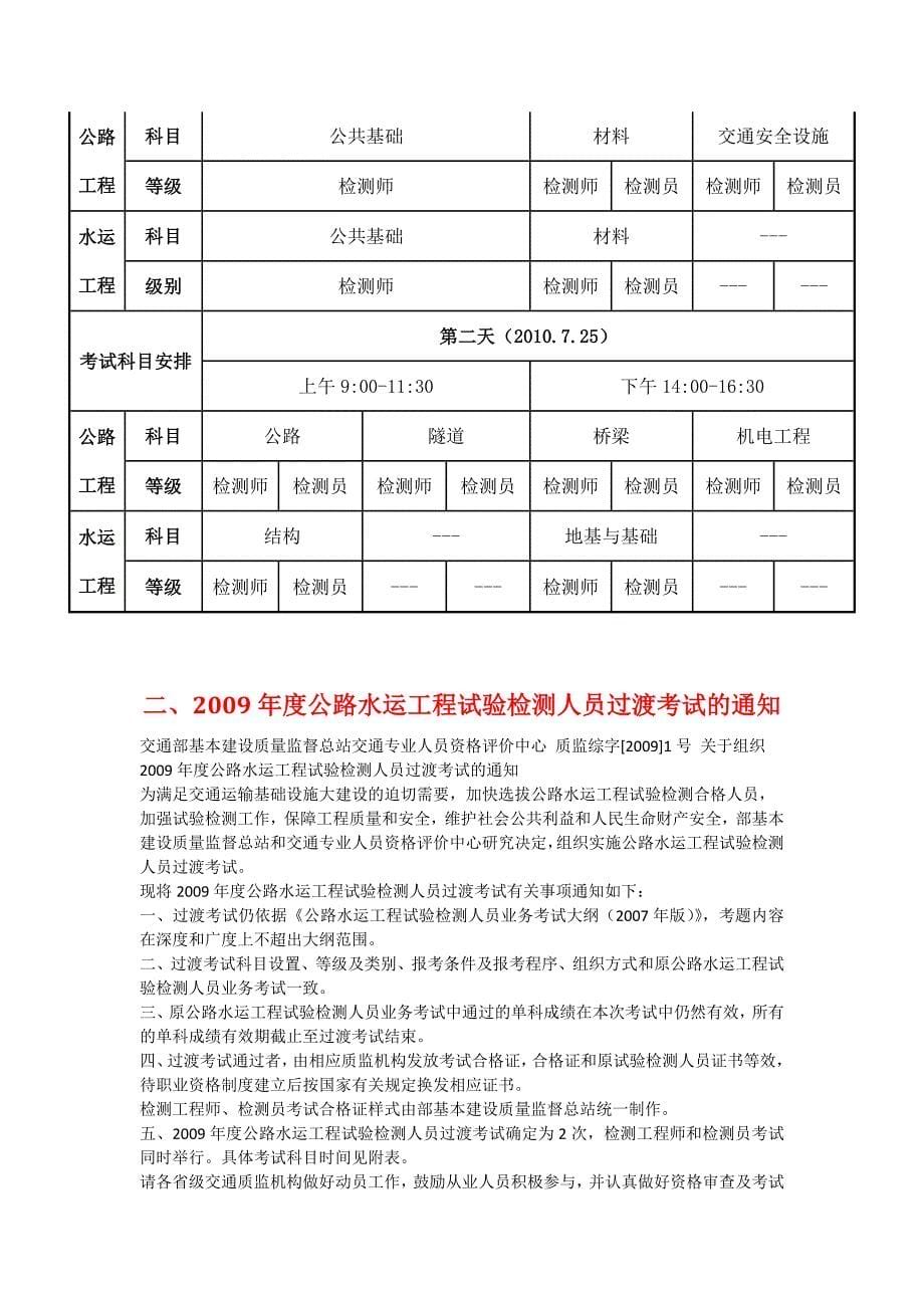 2010-2009年度工程试验检测人员过渡考试_第5页