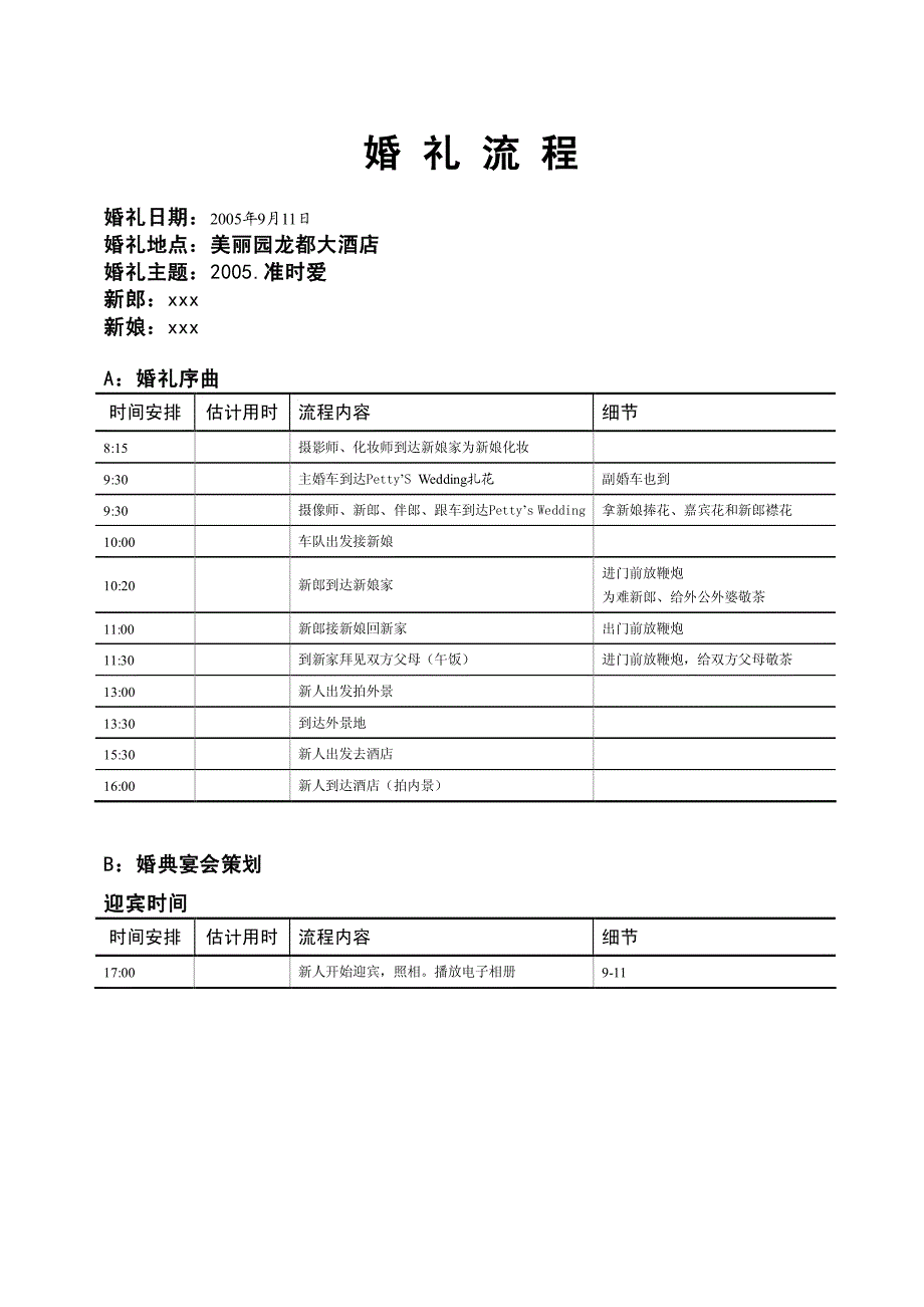 婚礼流程-NRdoc - 篱笆网_第1页