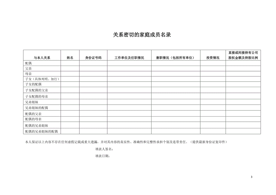 个人简历表模板_第3页