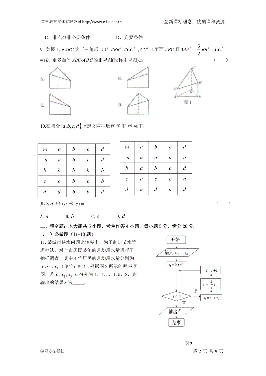 2010年全国高考文科数学试题-广东_第2页