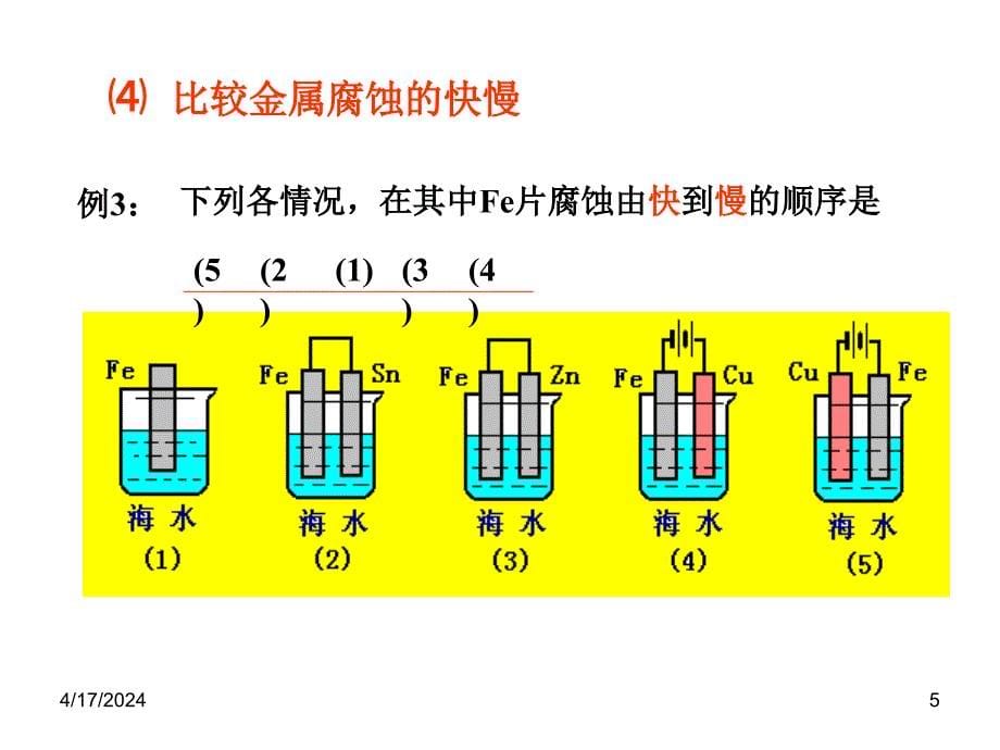 原电池原理的应用(第二课时)_第5页